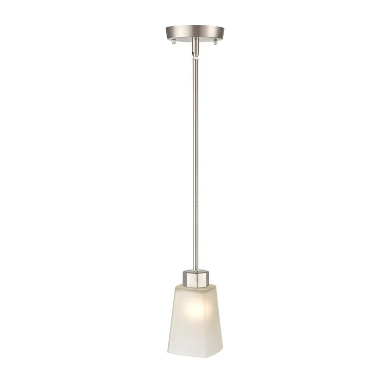 Millennium Lighting Coley 1 Light Pendant in Brushed Nickel with Frosted Glass Shades
