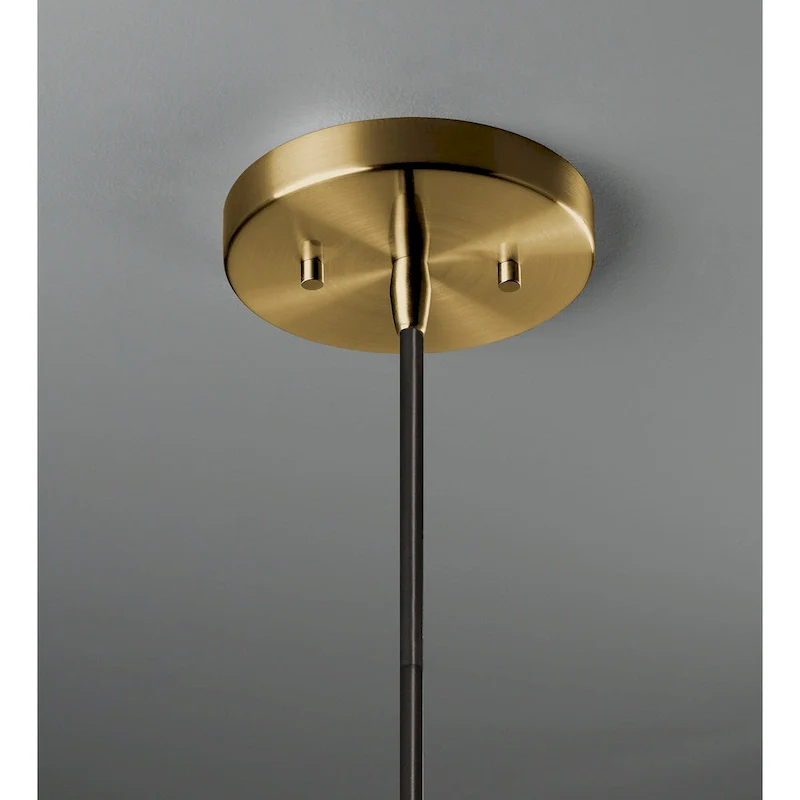 Justice Design Group Ceramic Saucer Pendant - Matte White with Champagne Gold Internal Finish