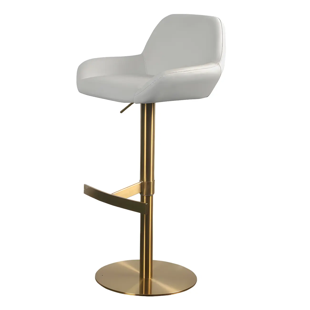 Glossy Metal Bucket Swivel Adjustable Bar Stools