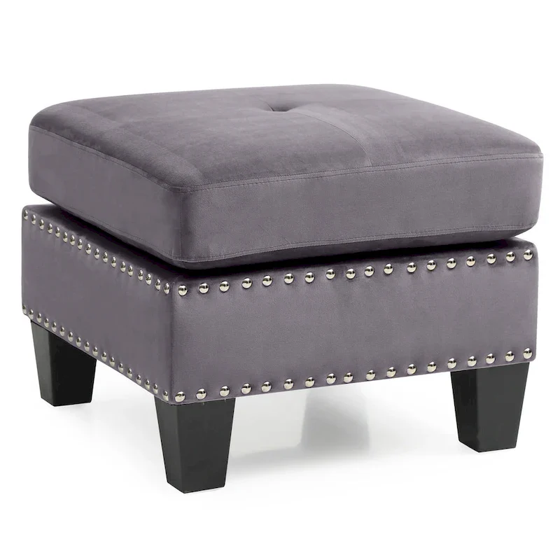 Copper Grove Meharrize Tufted Velvet Ottoman