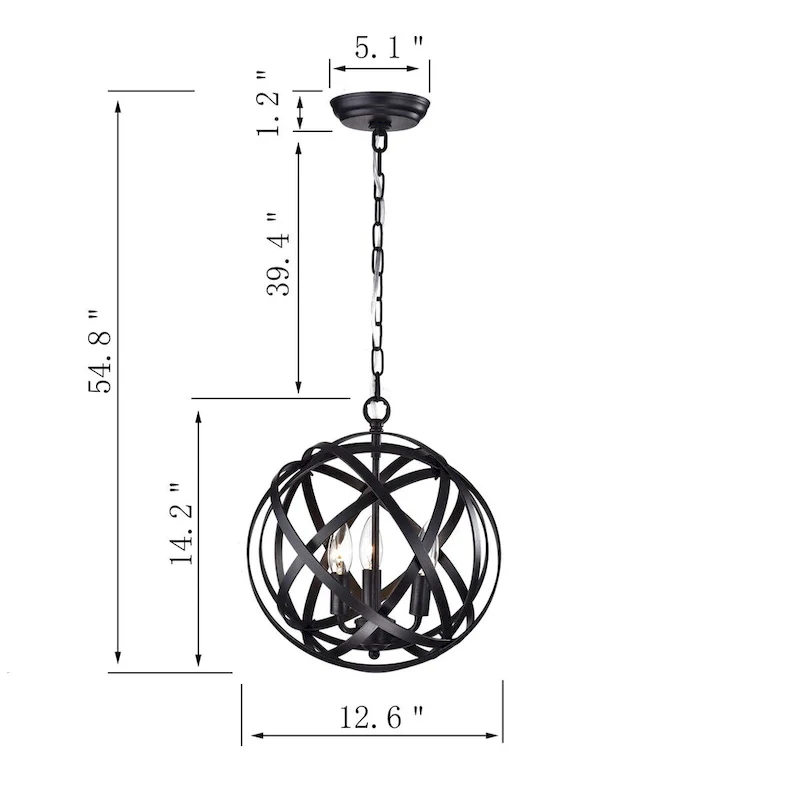 Eucharis 3-Light Foyer Pendant