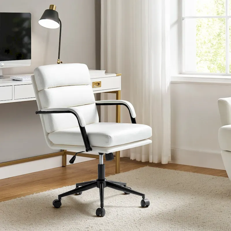 Modern Task Faux Leather Chair with Tilt Lock and Center Tilt by