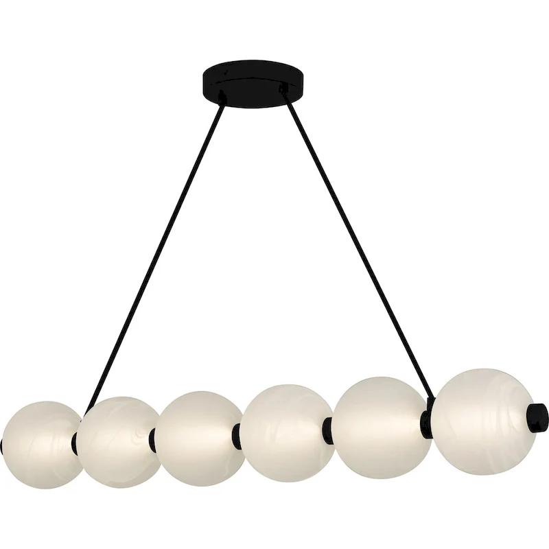 Clarendon Integrated LED Matte Black Linear Chandelier