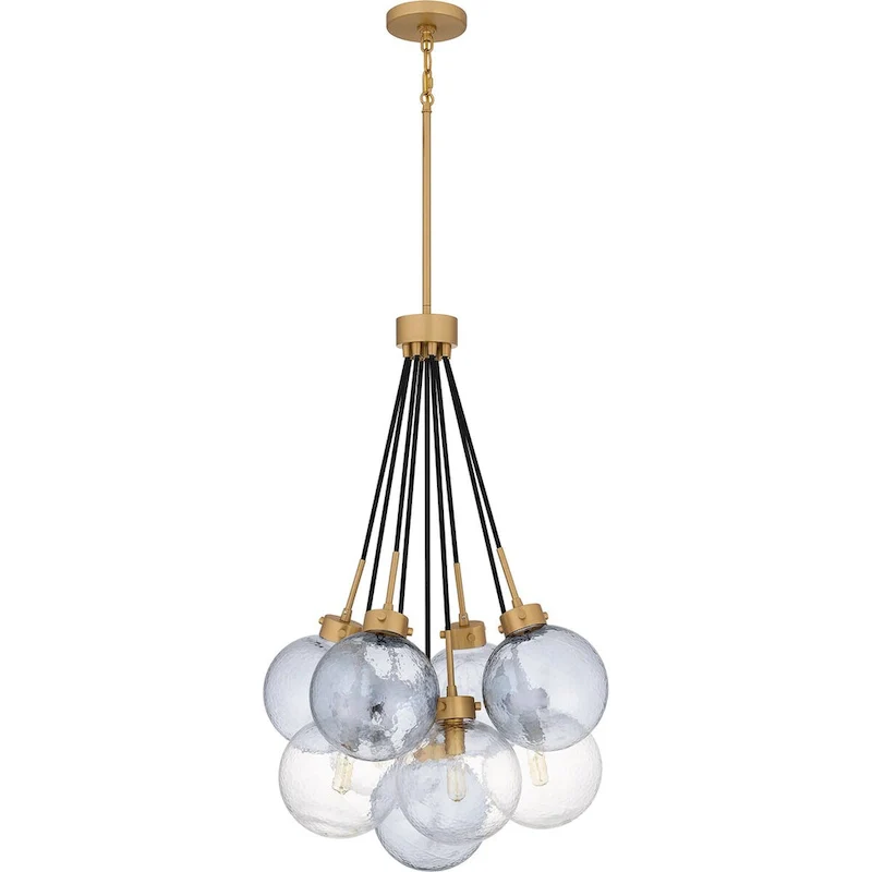 Soiree 4-Light Brushed Weathered Brass Pendant Light