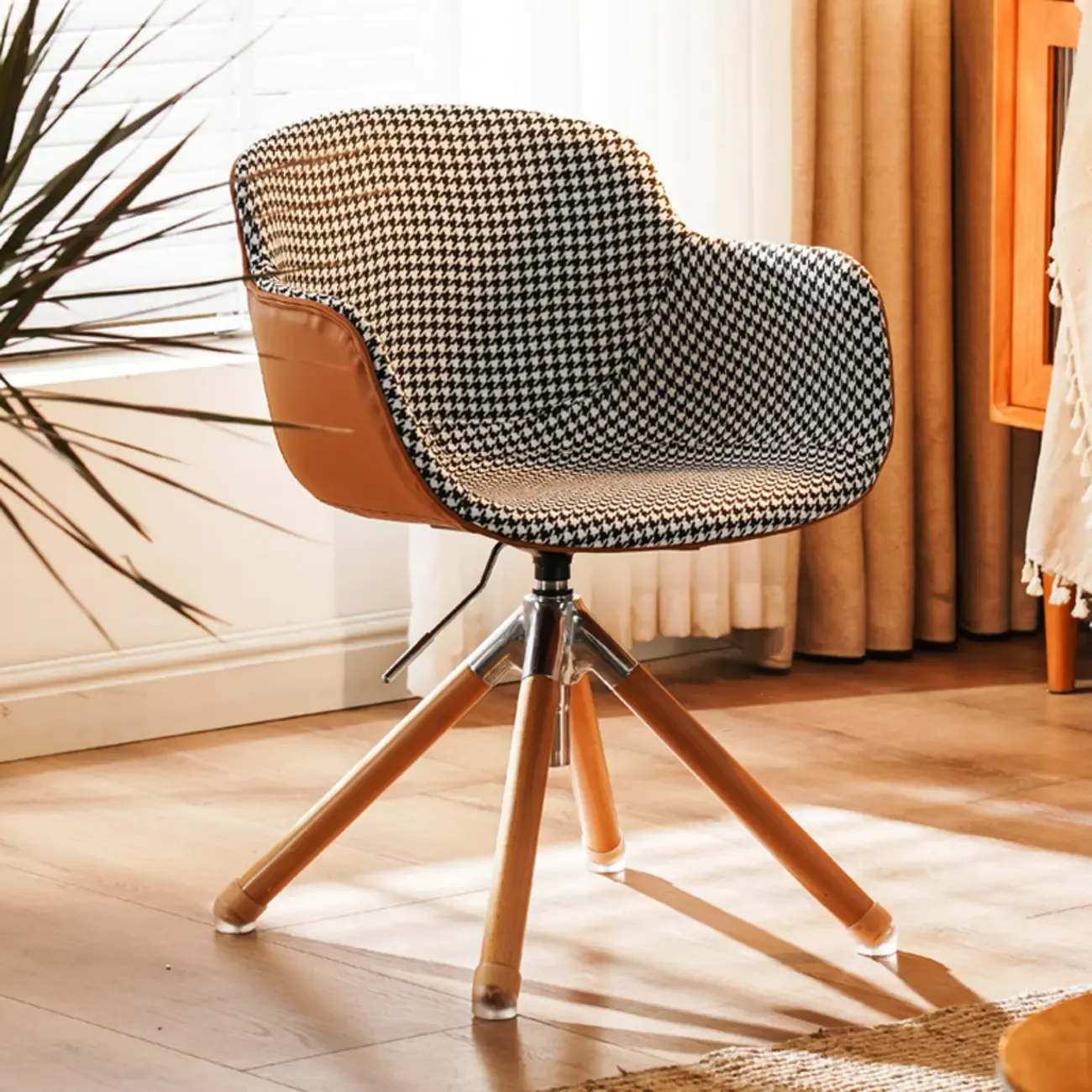 Modern Mid-Back Adjustable Swivel Armrest Office Chair