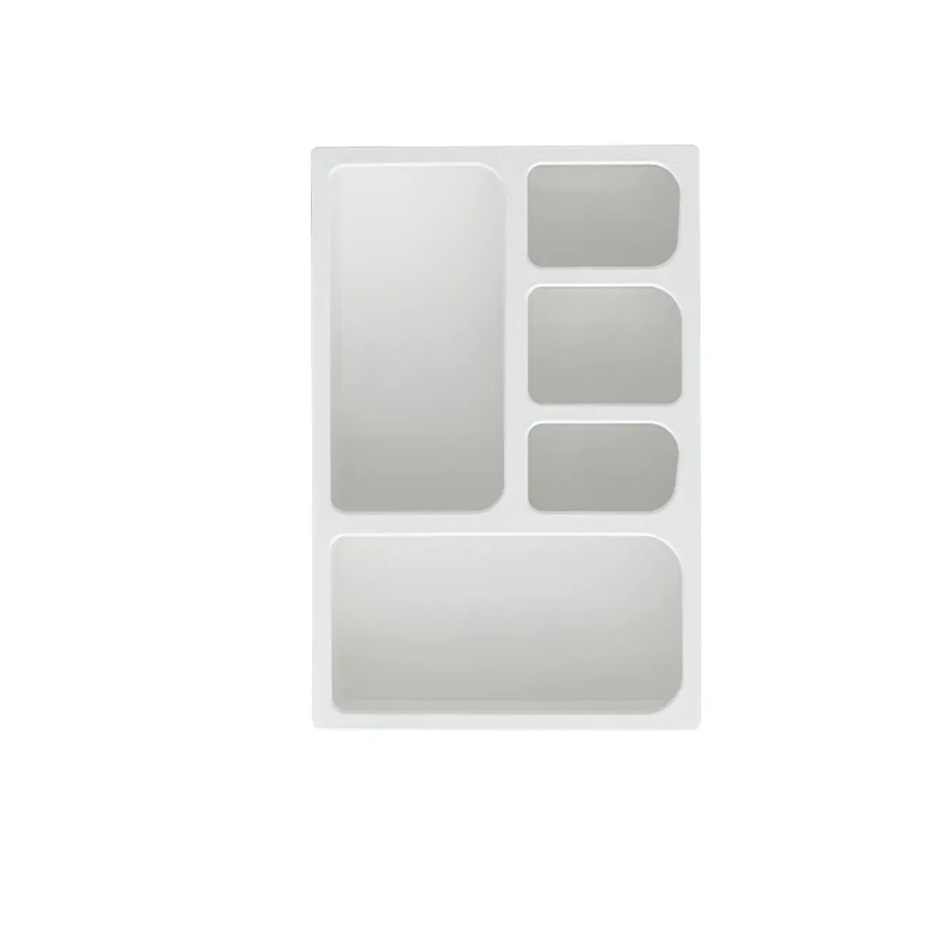 White Wooden Dining Hutch Display Cabinet with Shelves