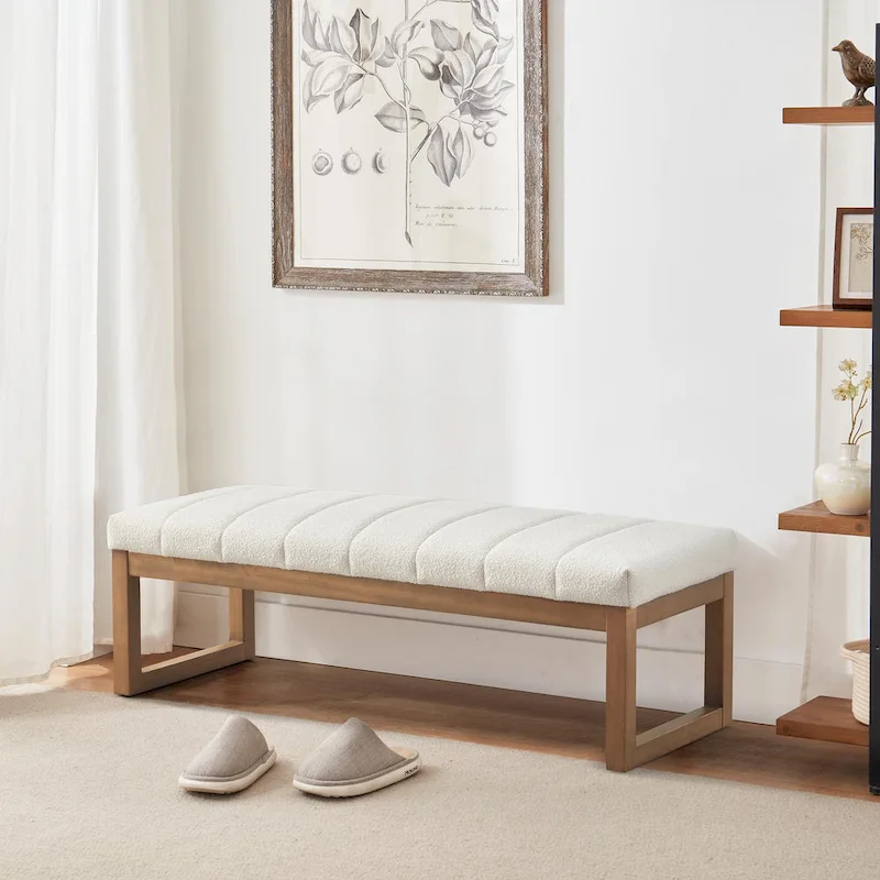45 Entryway Upholstered Bench Shoe Rack Bench