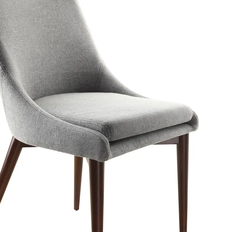 Sasha Mid-century Grey Fabric Upholstered Tapered Leg Dining Chairs (Set of 2) iNSPIRE Q Modern