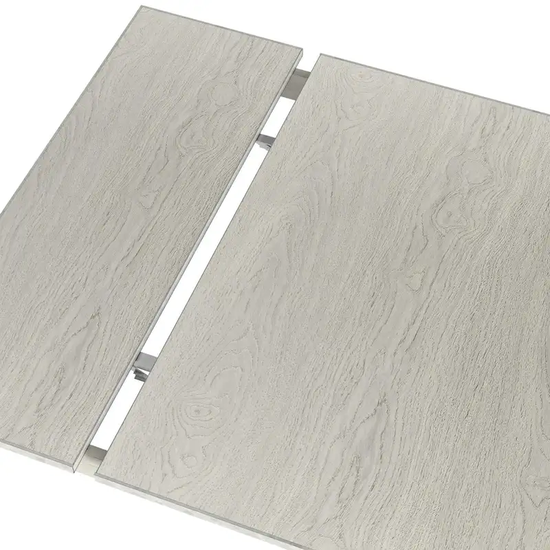 VECELO 94-inch Modern Solid Wood Rectangular Extendable Dining Table