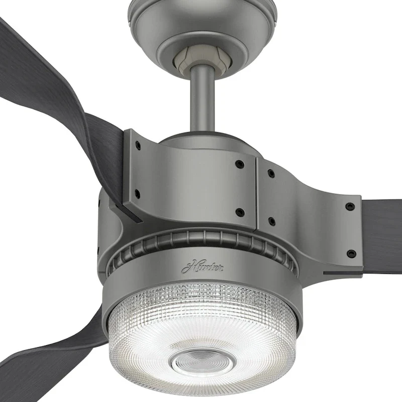 Hunter 54  Apache WiFi Ceiling Fan with LED Light Kit and Handheld Remote - Industrial - SMART FAN!