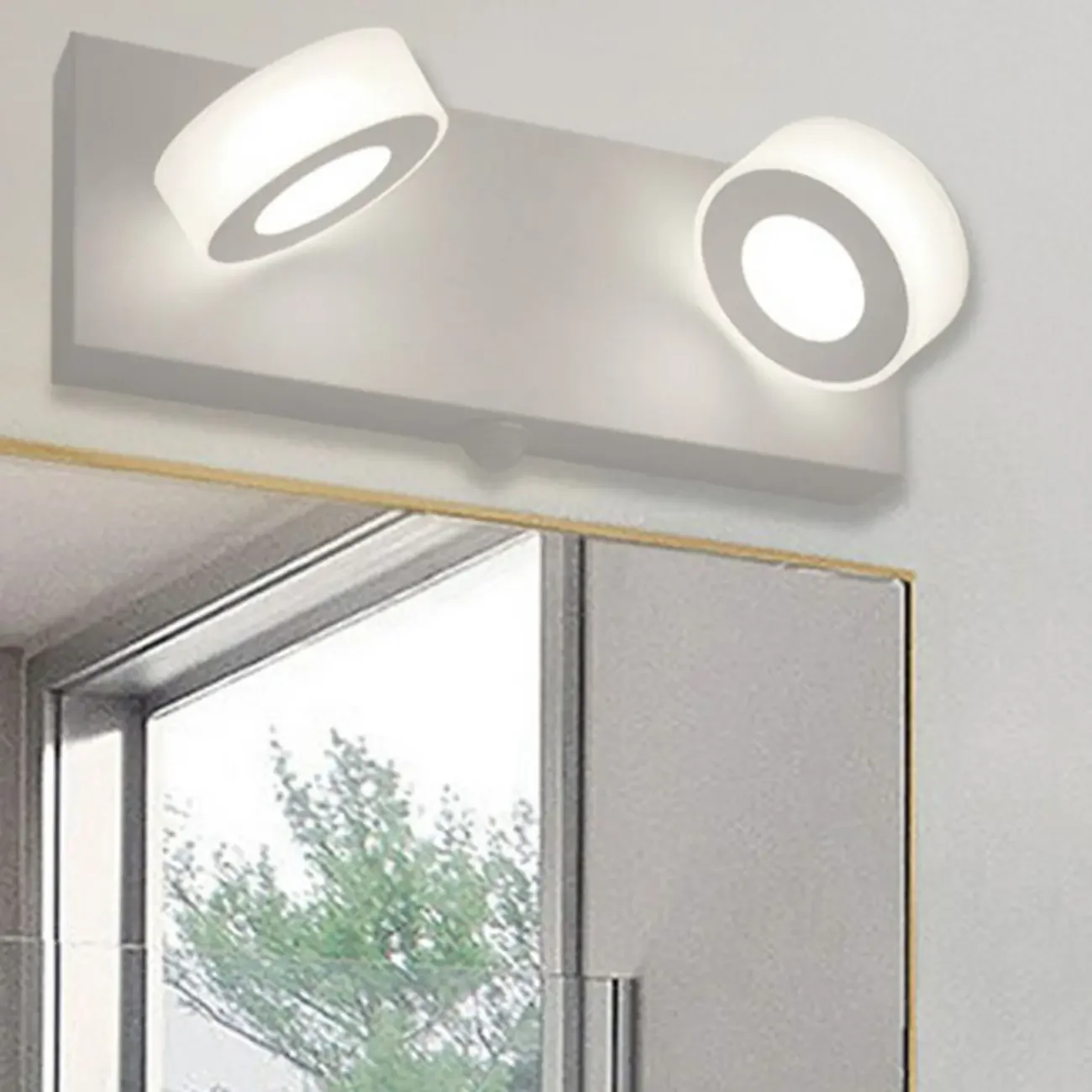 Modern LED Bathroom Vanity Light with Geometric design