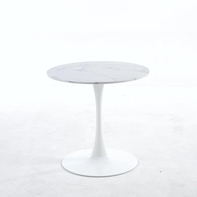 Round Tulip Table with MDF Top, Pedestal Design