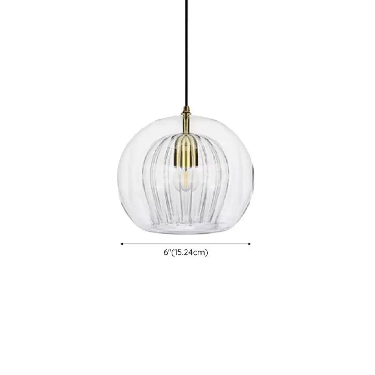 Modern Globe Glass Kitchen Pendant Lighting Height Adjustable