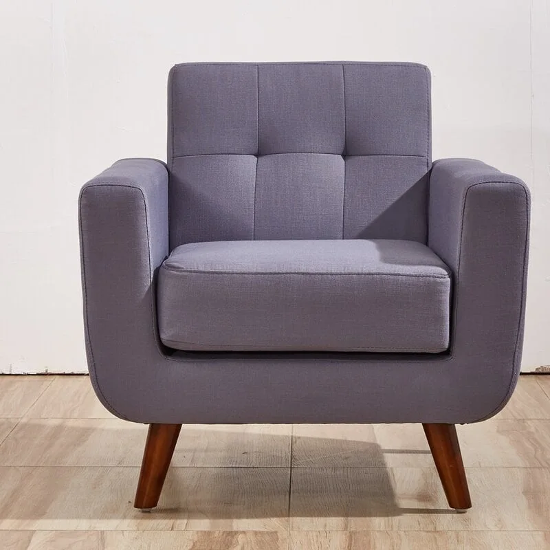 US Pride Furniture Grace Rainbeau Mid-Century Tufted Upholstered Rainbeau Living Room Chair