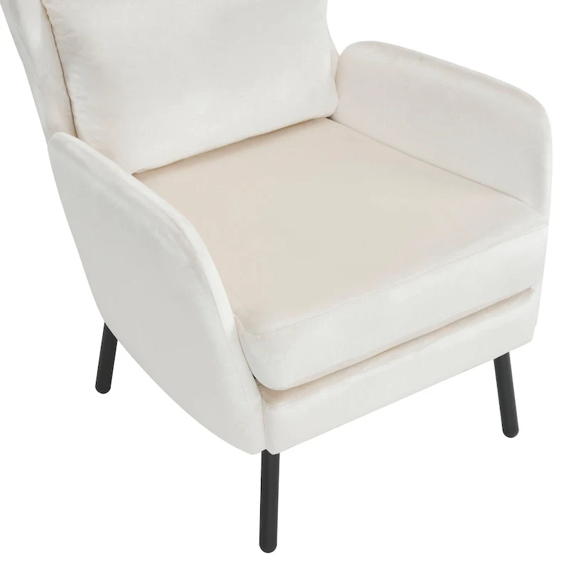 Stylish Wing Back Velvet Accent Chair by Christopher Knight Home