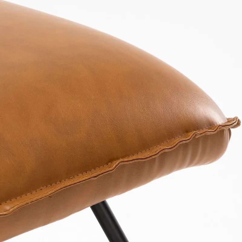 Mid Century Faux Leather Accent Chair With Adjustable Backrest Set of 2 - 31.5 H X 22.2 W X 23.6 D