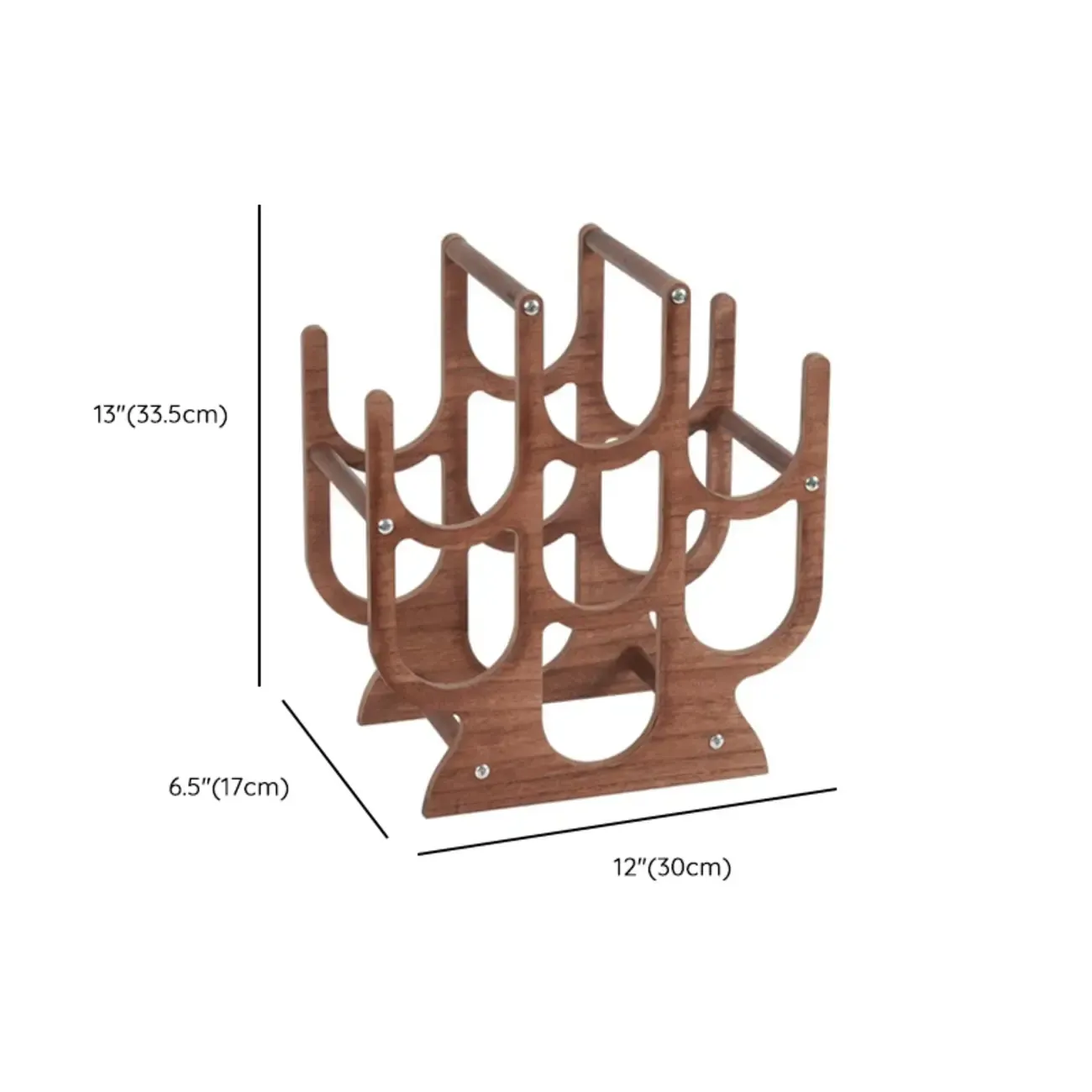 Wooden Stackable Nestable Countertop Wine Holder Bottle