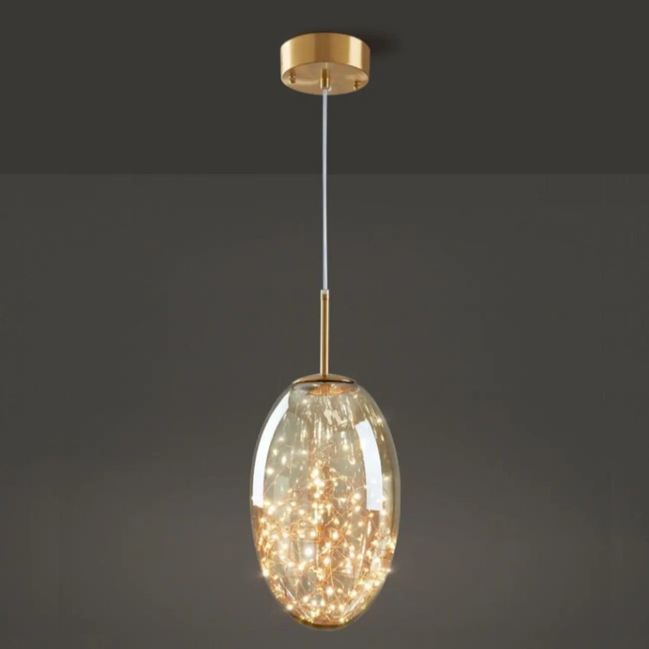 Modern Clear Glass Dining Room Pendant Light