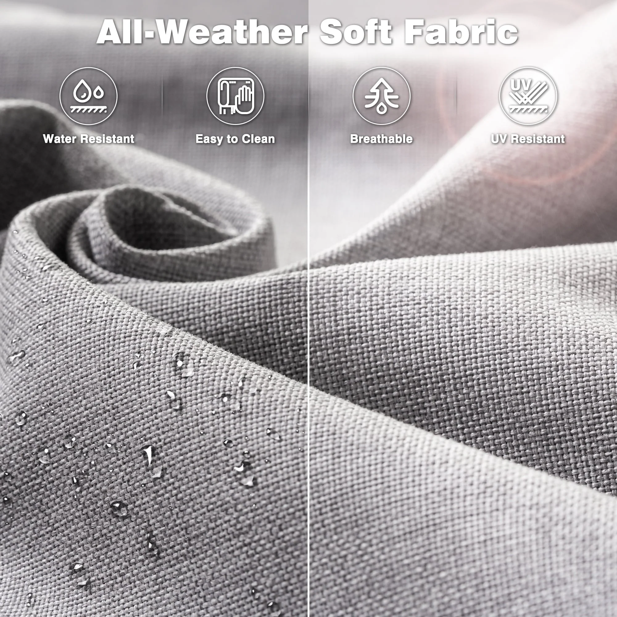 OVIOS 8-piece Patio Wicker Furniture Swivel Chair Set