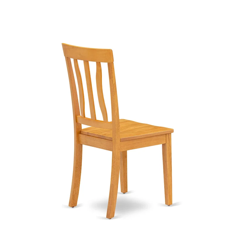 East West Furniture 3 Piece Kitchen Table Set- A Round Dining Room Table and 2 Kitchen Chairs, 36x36 Inch, Oak (Seat Options)