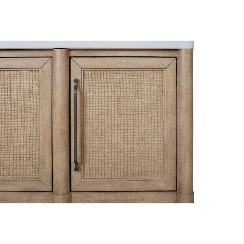 54 Round Expandable Table W/ 4 Chairs and Cement Top Server 6PC