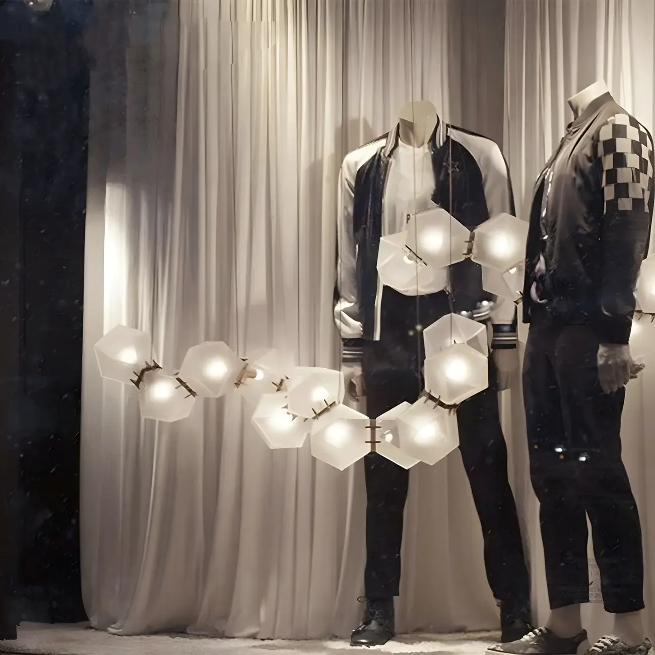 Simple Modern Glass Hexagonal Island Pendant Light