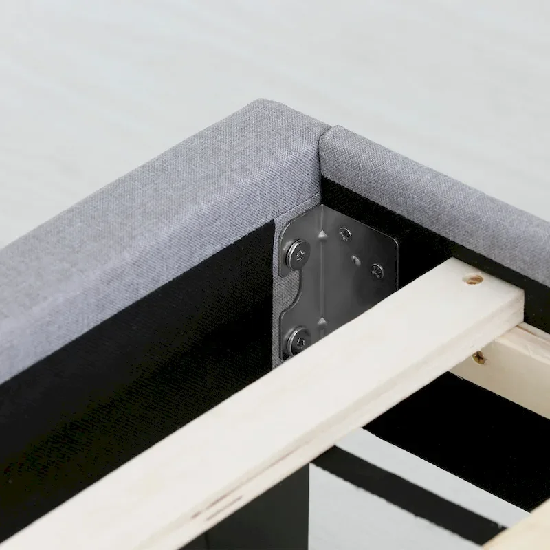 Furinno Laval Double Row Nailhead Bed Frame