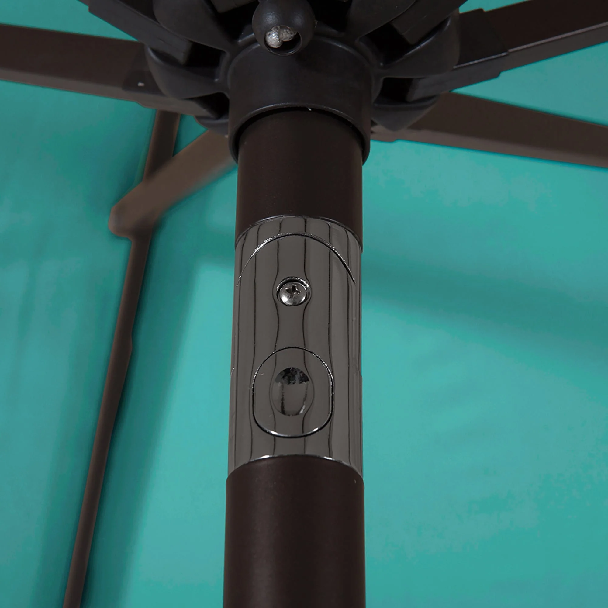 Lopes 9-foot Patio Umbrella with Bronze Finish Base Weight Stand Included