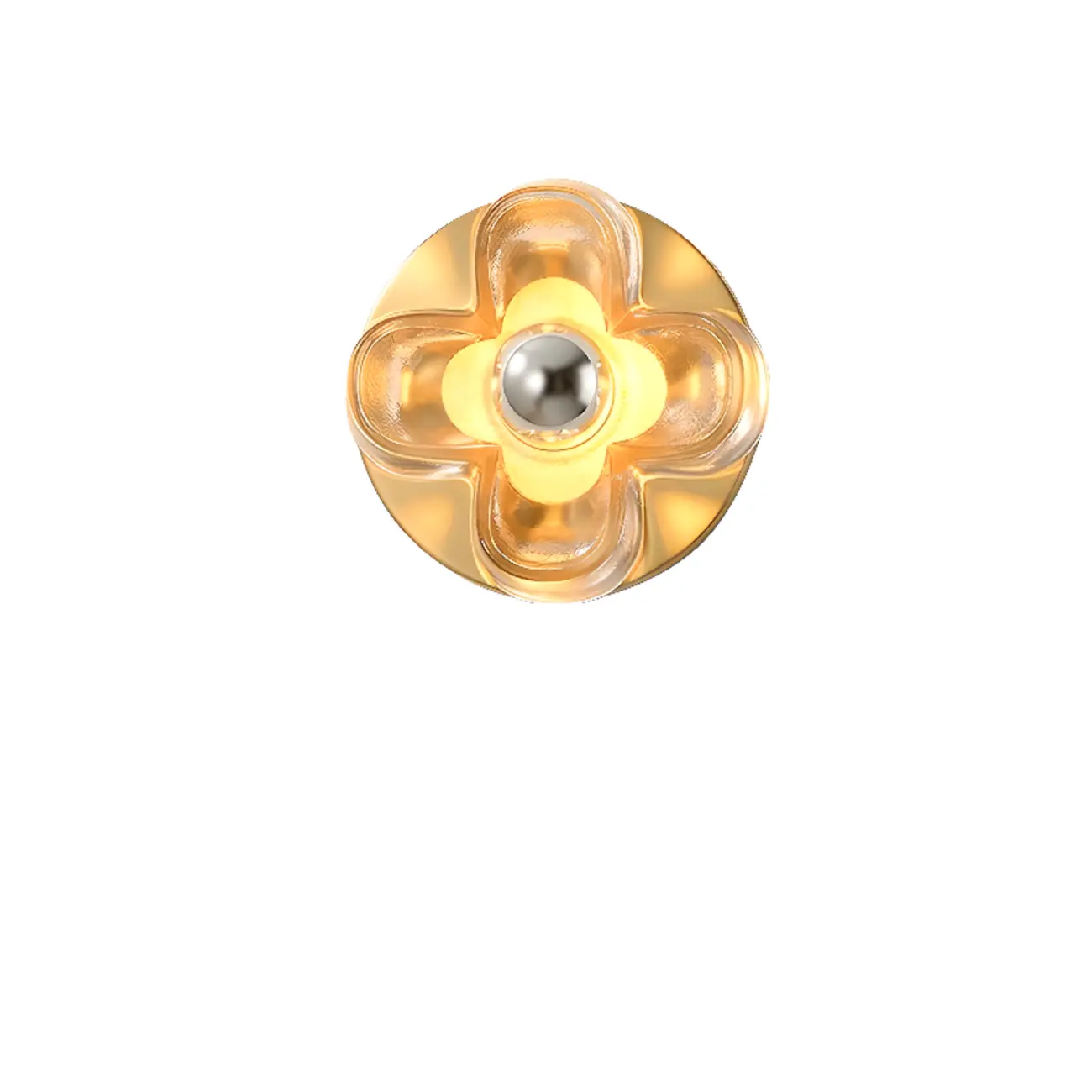 Modern Elegant Glass LED Vanity Light with Flower Design