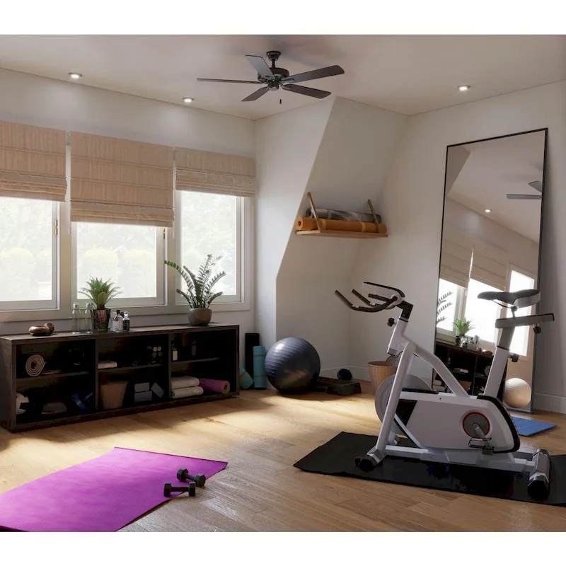 AirPro 52 in. Graphite 5-Blade AC Motor Transitional Ceiling Fan - 52 in x 52 in x 12.6 in