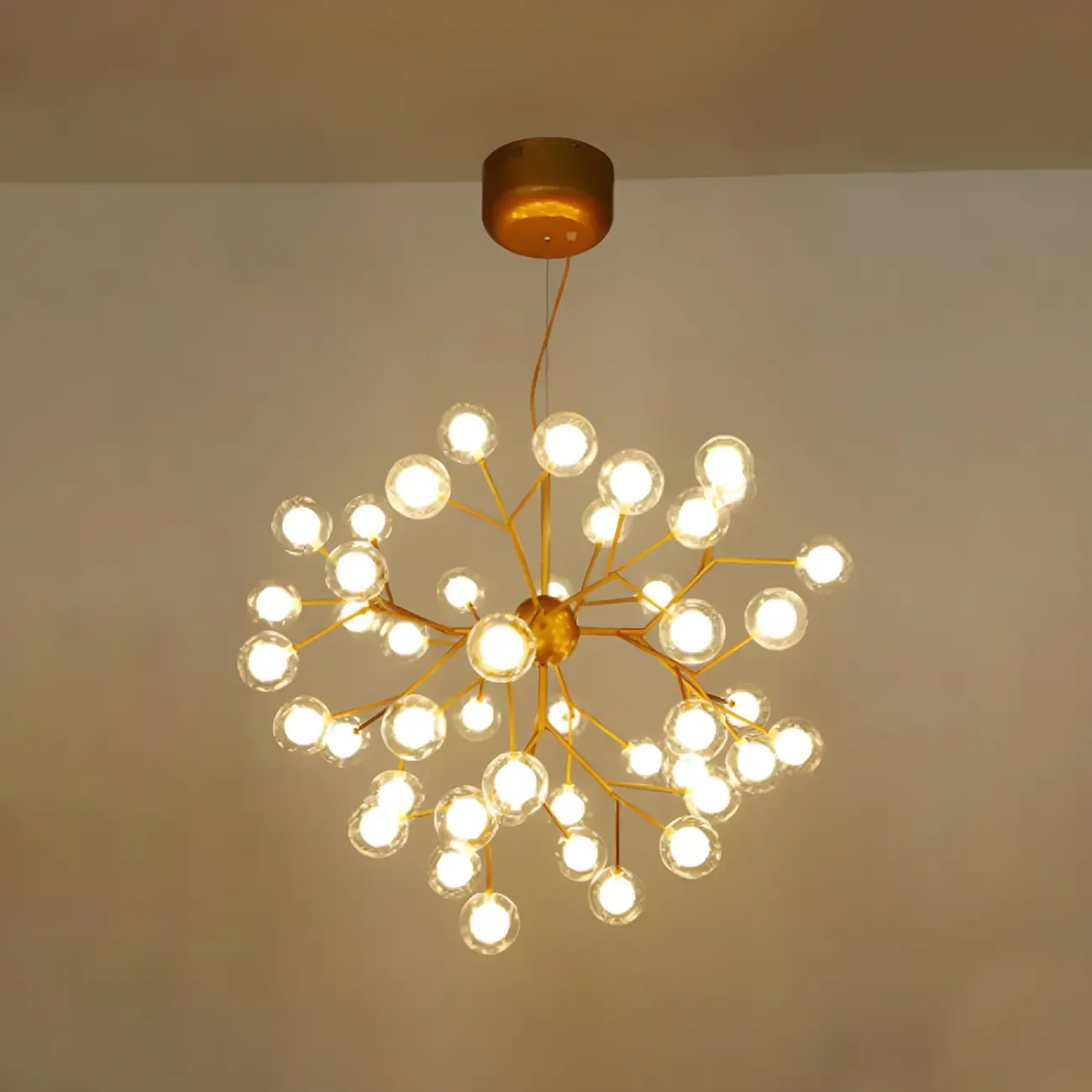Adjustable Modern Globe Glass Sputnik Chandelier