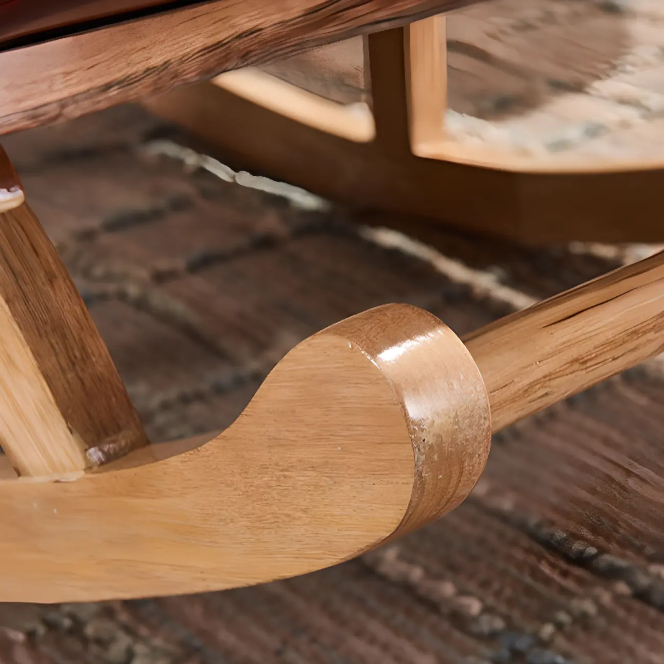 Modern Upholstered Ergonomic Rocking Chair with Ottoman