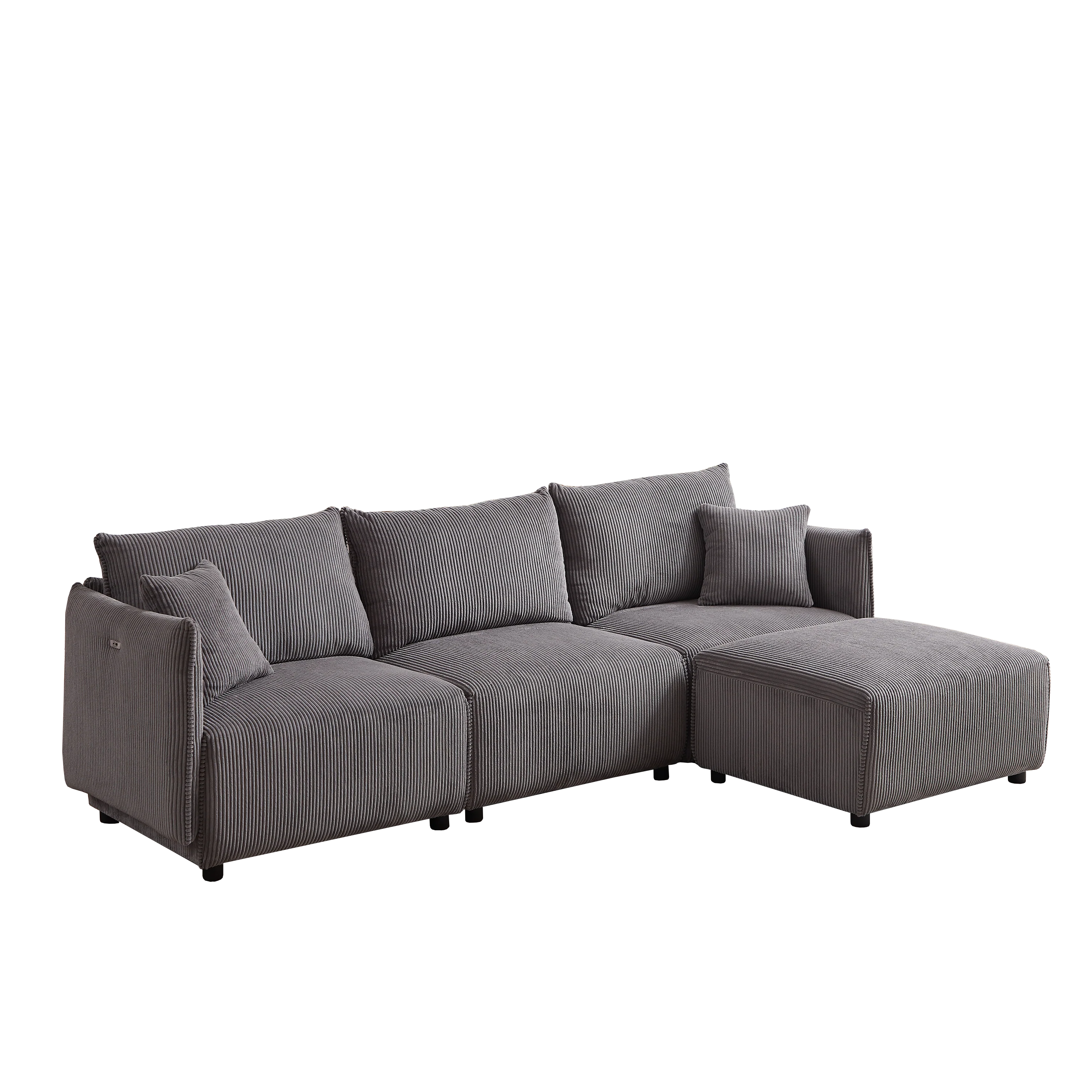 Walker Edison | Minimalist Modular Cloud Couch with Chaise