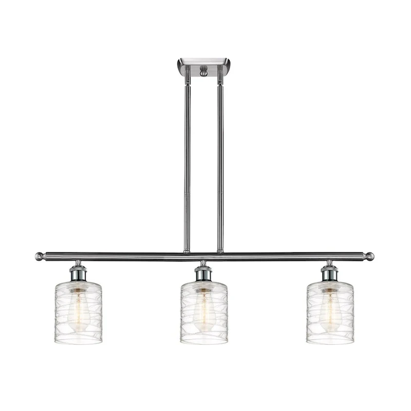 Innovations Lighting Ballston Cobbleskill - 3 Light 36  Island Light