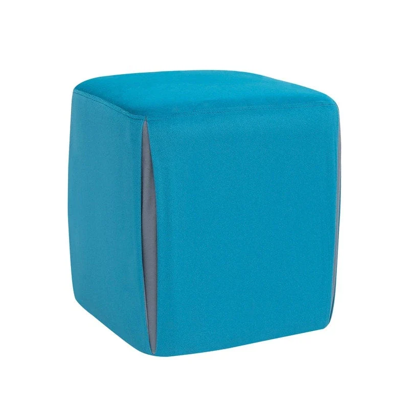 Adeco 14 Small Ottoman Footrest Stool- Velvet Seating Stool Ottoman