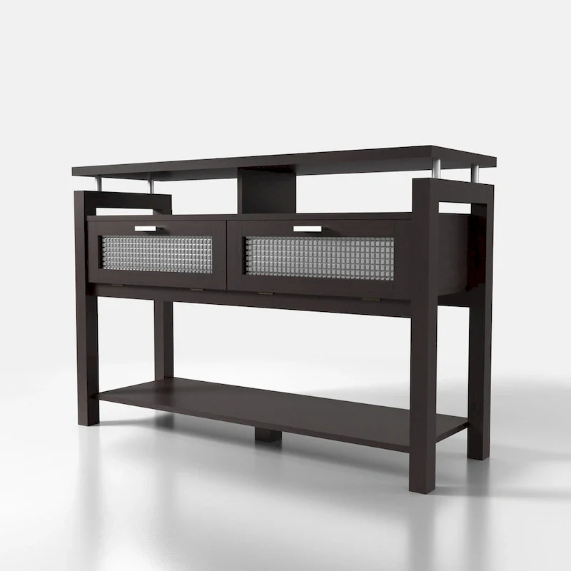 Posa Modern Espresso 47-inch 2-Shelf Sofa Table by Furniture of America