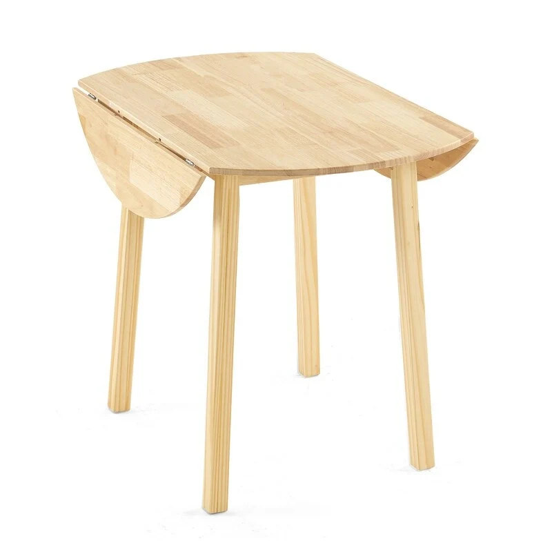 Extendable Round Solid Wood Dining Table (Only Table)