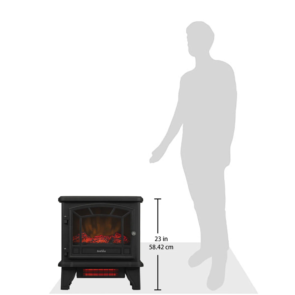 duraflame? Electric Fireplace Stove Heater with Temperature Dial