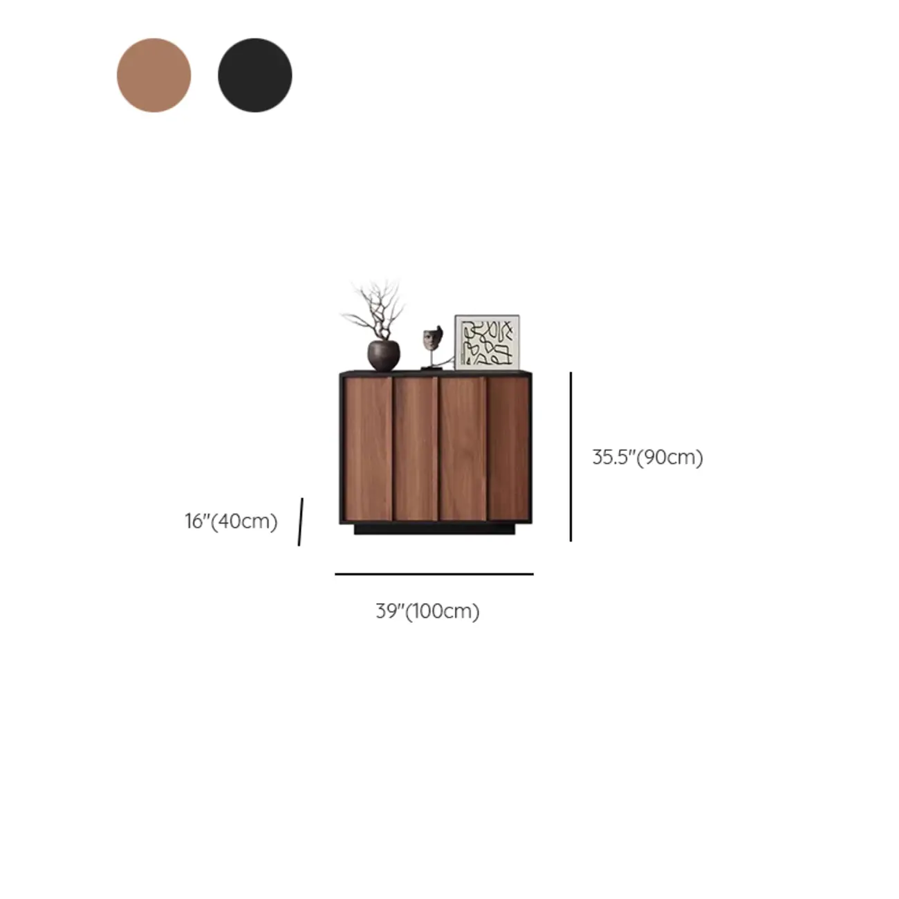 Modern Wood Buffet with Alterable Shelf and Drawers