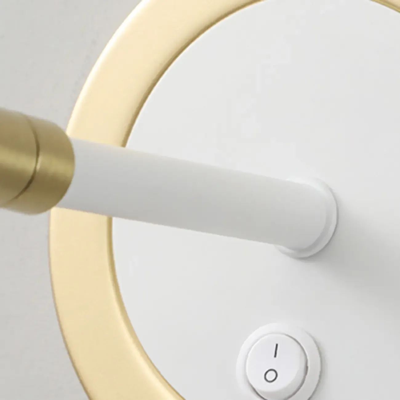 Modern White Metal Adjustable Swing Arm Wall Light