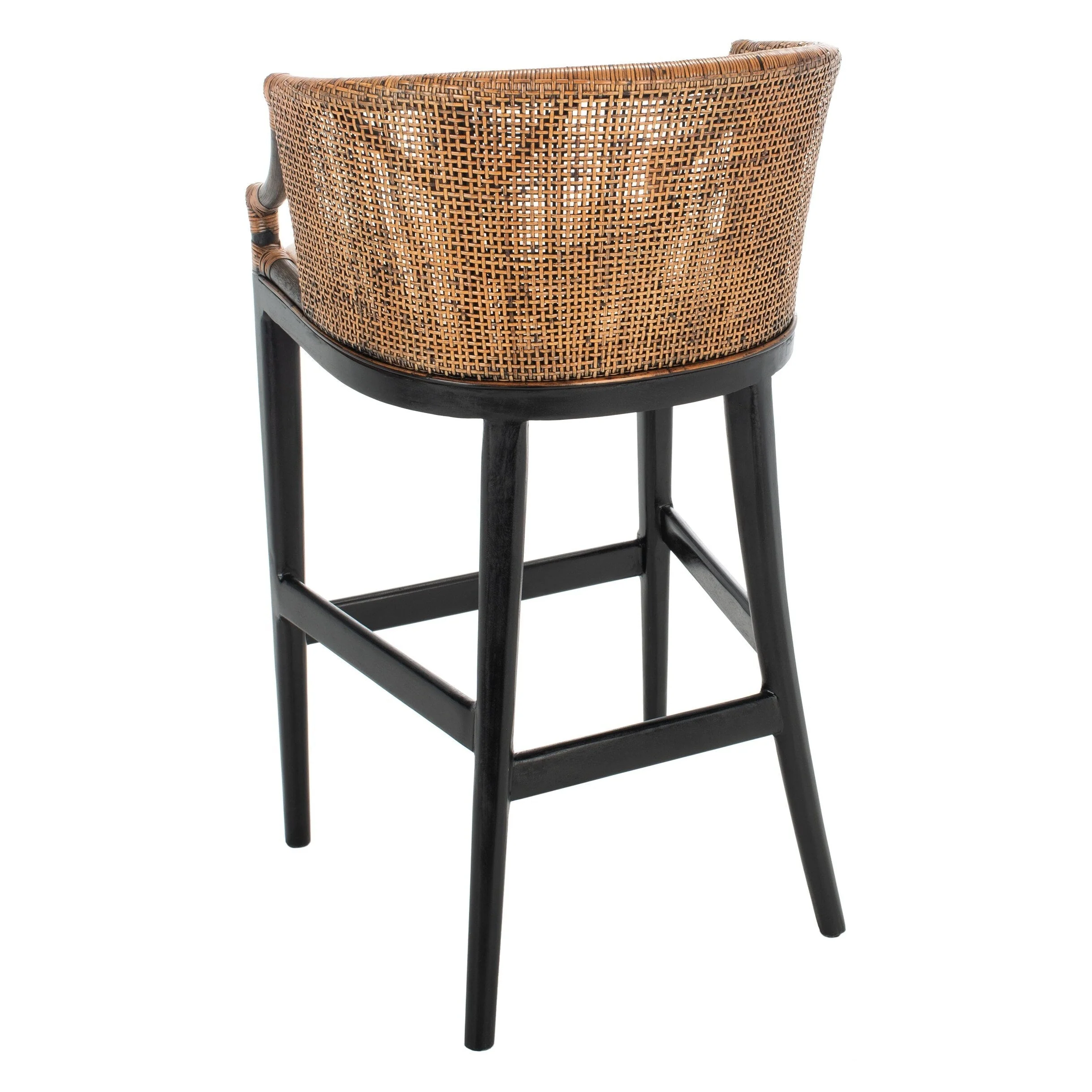SAFAVIEH Virona Rattan 30-inch Bar Stool - 22.3 W x 20.5 L x 39 H - 22Wx21Dx39H