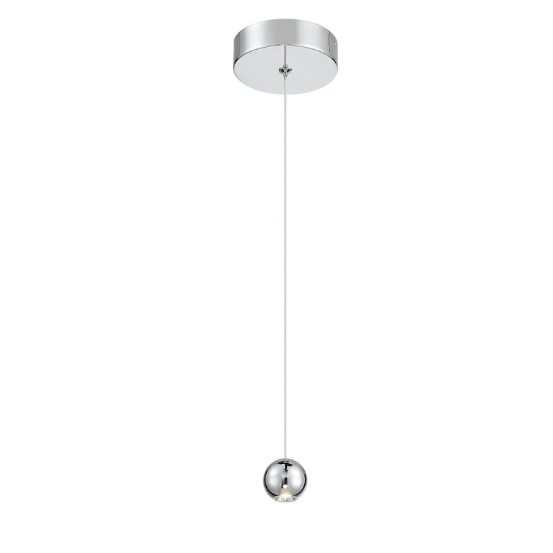 George Kovacs Itty Chrome With Clear Diffuser 1 Light Mini Pendant