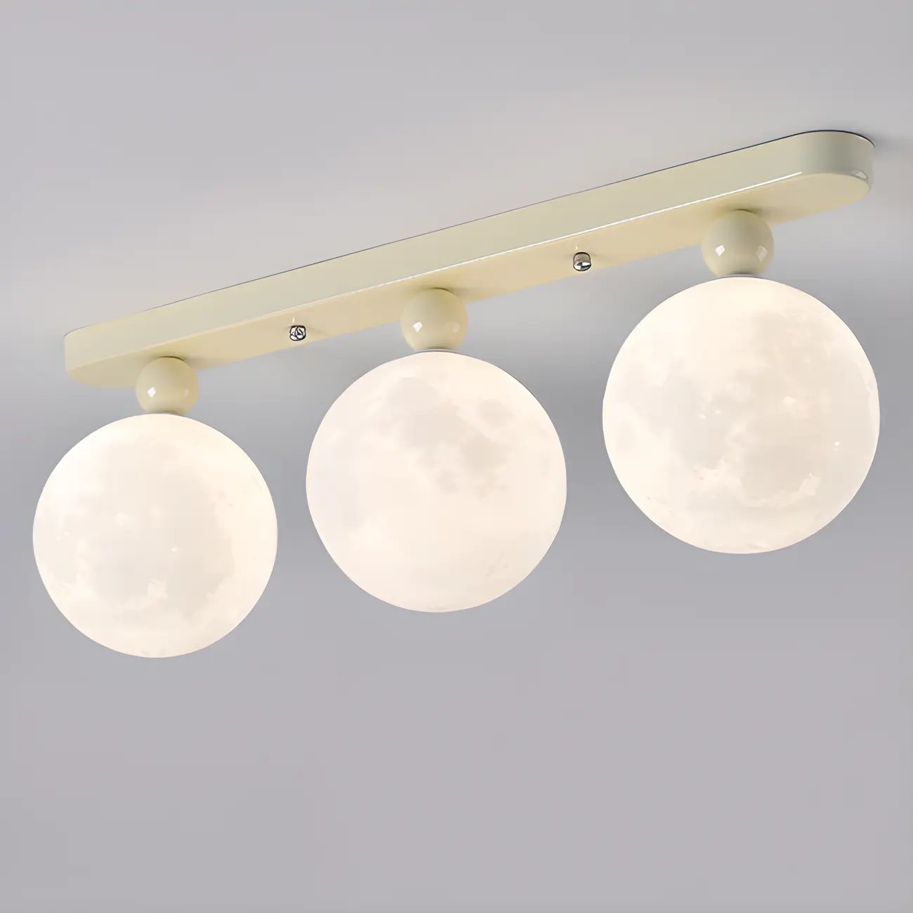 Stylish Pumpkin Semi Flush Ceiling Light with Resin Shade