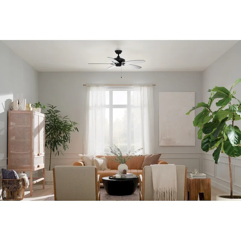 Kichler Renew 52 inch Ceiling Fan Satin Black with Reversible Blades