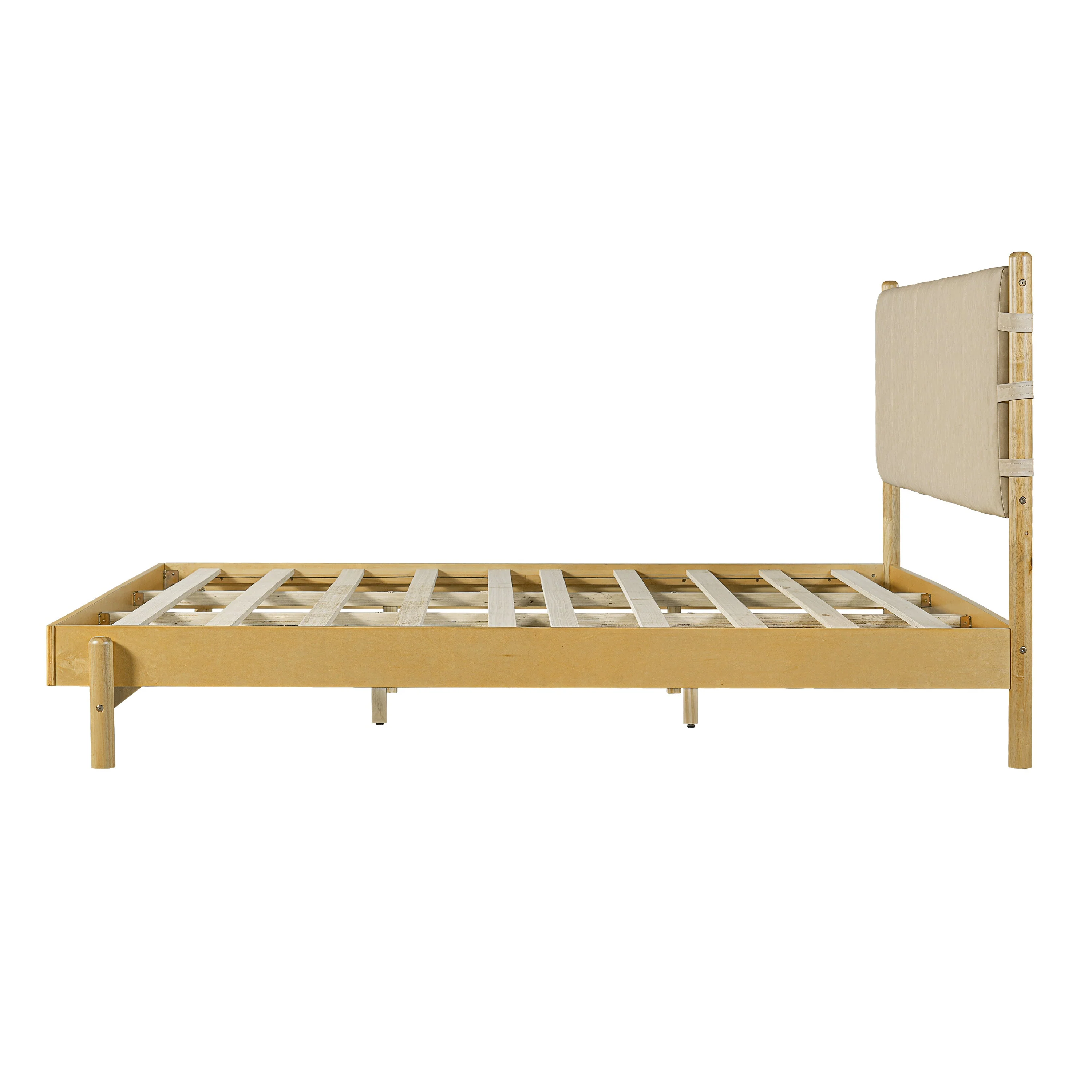 Mid Century Modern Upholstered Headboard Bedframe