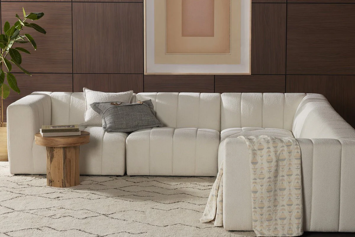 Langham Channeled Sectional/5 Pieces.
