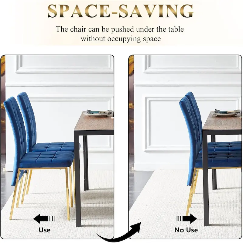 Howtai Upholstered Velvet Dining Chair High Back