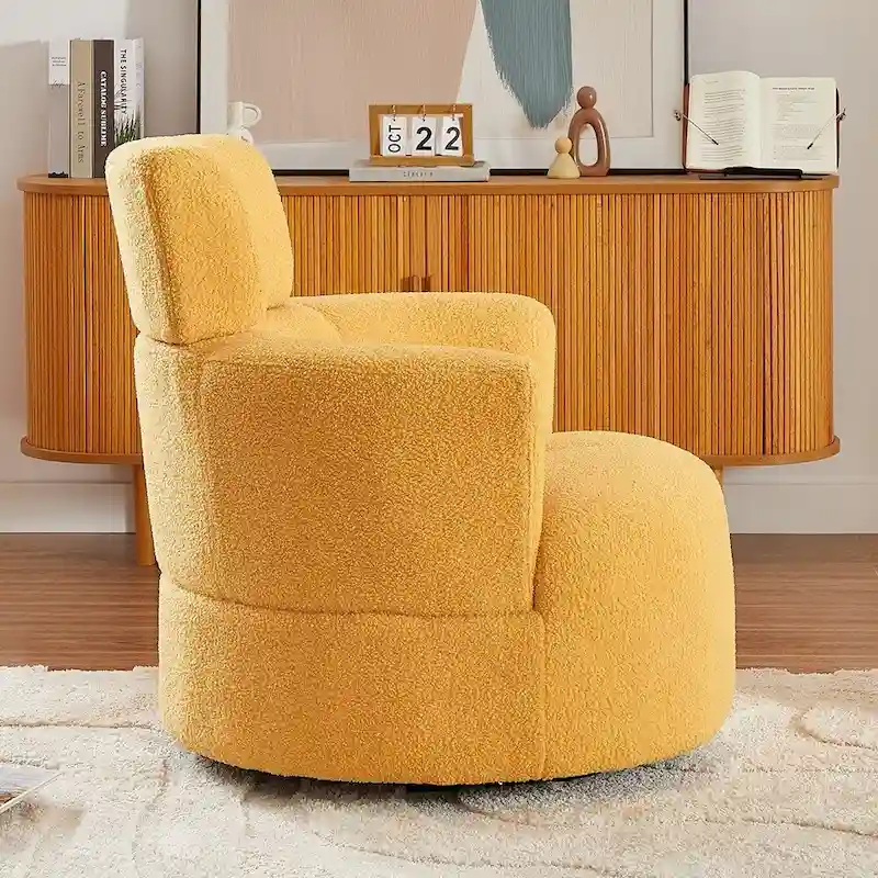 360Swivel Chair Upholstered Accent Barrel Chair