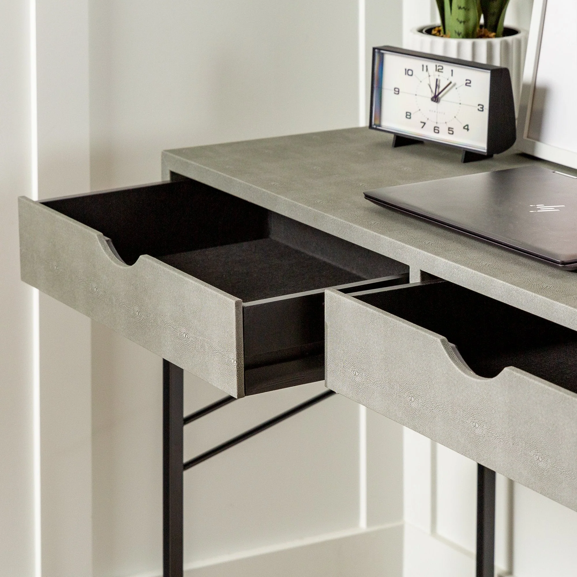 Vetti Faux Shagreen Desk & Console Table