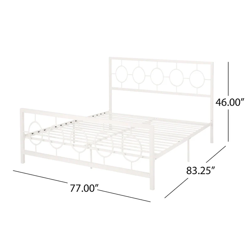 Francoise Modern Iron King Bed Frame by Christopher Knight Home